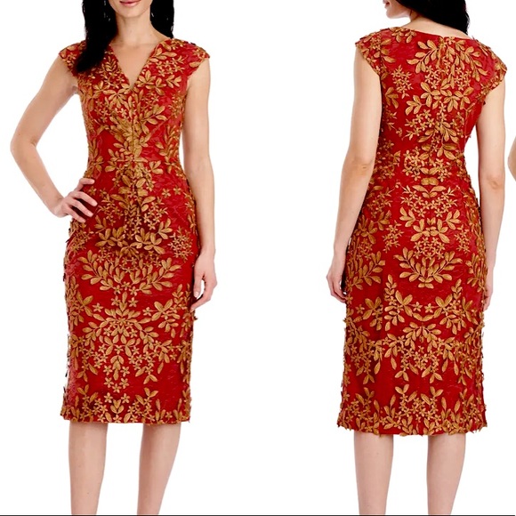 JS Collections WREN MIDI LENGTH DRESS - Picture 1 of 7